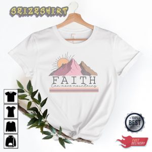 Faith Can Move Mountains Christian Bible Verse T-Shirt (1)