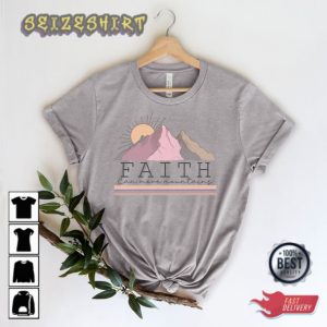 Faith Can Move Mountains Christian Bible Verse T-Shirt (2)