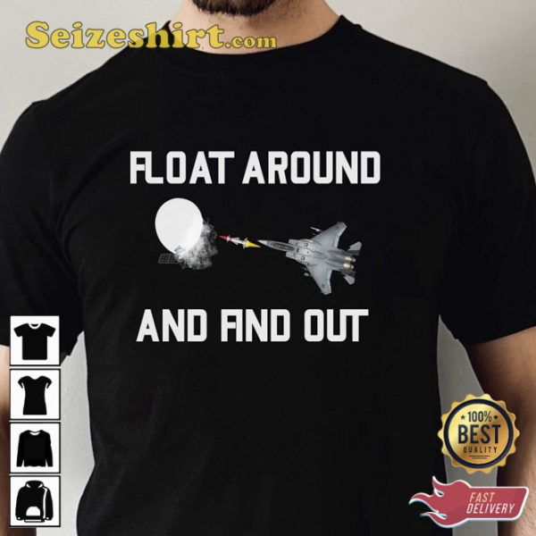 Float Around and Find Out Black Patriot Mens Shirt