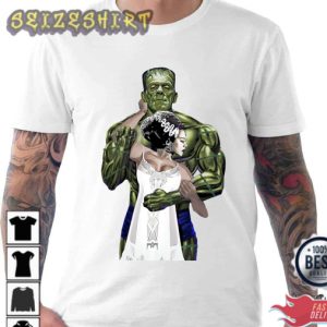 Frankenstein And Bride Love Husband And Wife Valentine T-Shirt