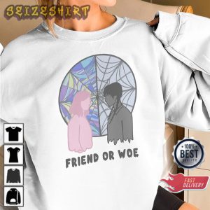 Friend Or Woe New 2022 Netflix Series Wednesday Addams Sweatshirt