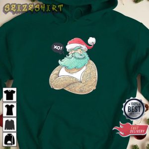 Funny Hipsta Claus XO Santa Merry Christmas Sweatshirt