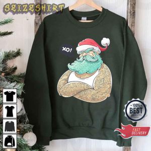 Funny Hipsta Claus XO Santa Merry Christmas Sweatshirt