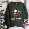 Funny Xmas Gift Cool Rock And Roll Santa Christmas T-Shirt