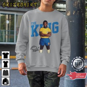 GOAT Pele The King Football Fan Club Gift for Pele Lovers T-Shirt