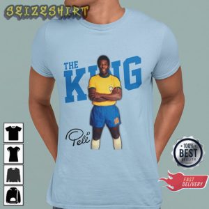 GOAT Pele The King Football Fan Club Gift for Pele Lovers T-Shirt