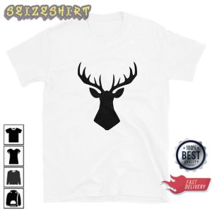 Gift for Hunter Deer Head Antlers Deer Hunting T-Shirt
