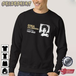 RIP Gina Lollobrigida Vintage Italian Movie Fan Design Sweatshirt