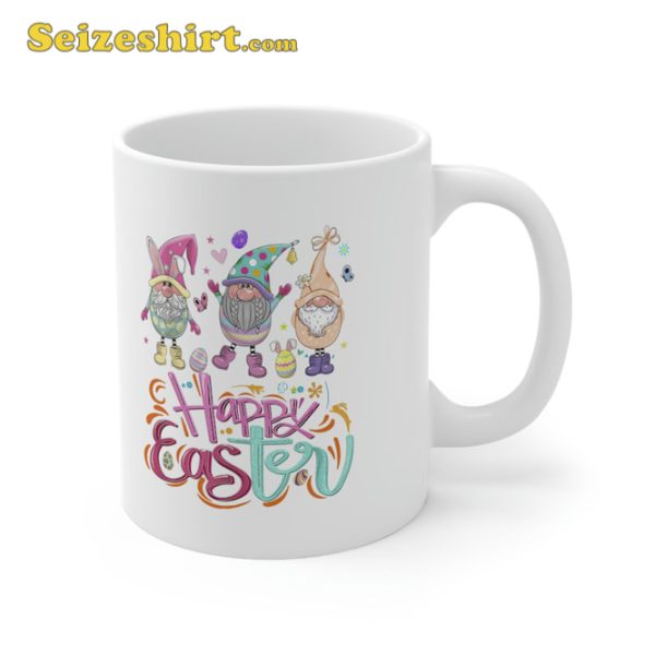 Gnome Rabbit Eggs Hunting Happy Easter Day Mug