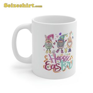 Gnome Rabbit Eggs Hunting Happy Easter Day Mug