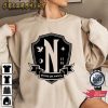 Gothic Wednesday Addams Nevermore Academy Logo Graphic Sweatshirt