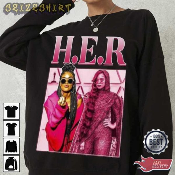 H.e.r Talent Singer Pink Shirt Gift For Fan