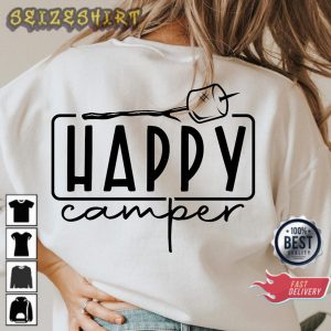 Happy Camper Marshmallow Camp Vacation Camping T-Shirt