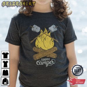 Happy Camper Vintage Kids T-shirt Unisex Grey Black Toddler hoodie