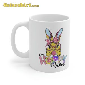 Happy Easter Day 2023 One Hoppy Mama Bunny Easter Mug