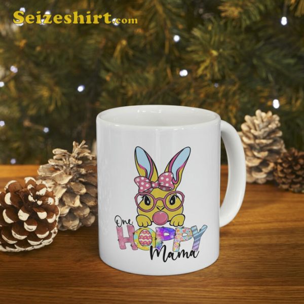 Happy Easter Day 2023 One Hoppy Mama Bunny Easter Mug