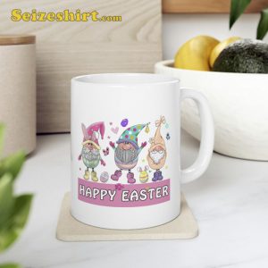 Happy Easter Gnomes Hunting Eggs Mug