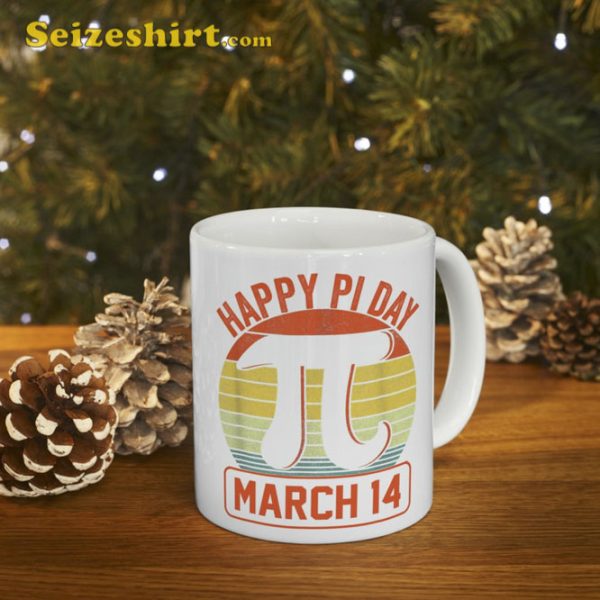 Happy Pi Day 3 14 Student Vintage Retro Math Teacher Mug