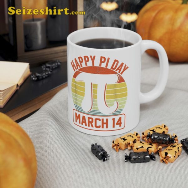 Happy Pi Day 3 14 Student Vintage Retro Math Teacher Mug