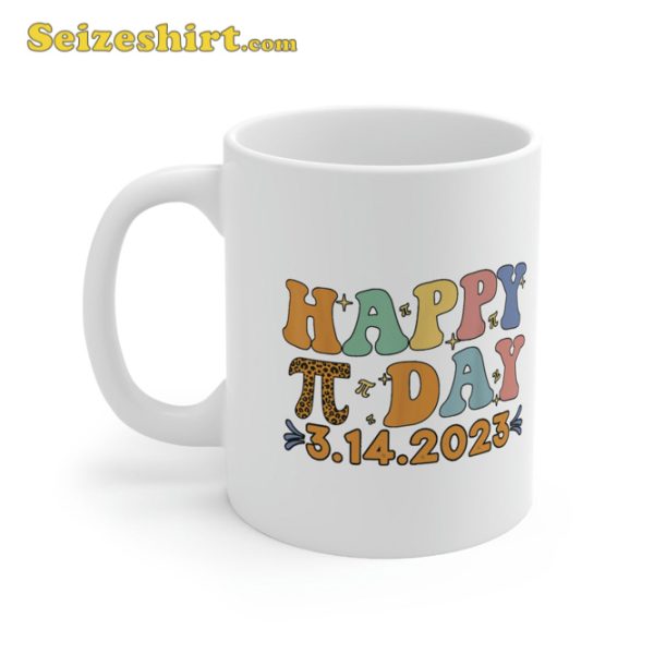 Happy Pi Day Groovy Math Teacher Student Funny Pi Day 3.14 Mug