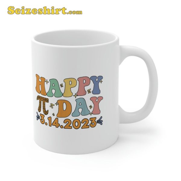 Happy Pi Day Groovy Math Teacher Student Funny Pi Day 3.14 Mug