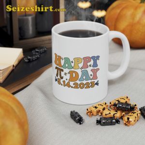 Happy Pi Day Groovy Math Teacher Student Funny Pi Day 3.14 Mug