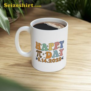 Happy Pi Day Groovy Math Teacher Student Funny Pi Day 3.14 Mug