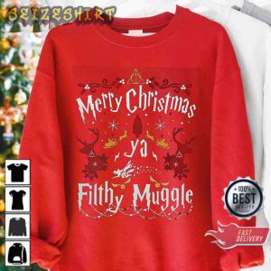 Hogwarts Merry Christmas Ya Filthy Muggle Harry Potter fans Xmas Sweatshirt