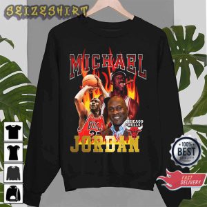 Hot Design Michael Jordan Chicago Bulls Retro Design Graphic T-Shirt