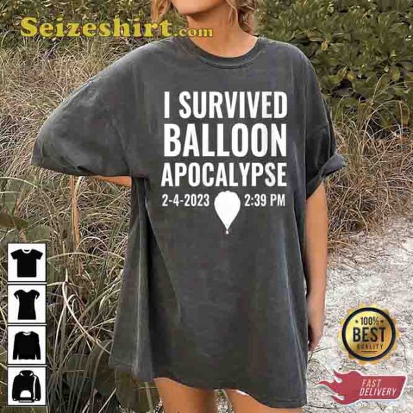 I Survived Balloon Apocalypse Funny Chinese Spy Surveillance T-Shirt