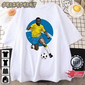 Illustration Pele Art Brazil Football Unisex Graphic Shirt