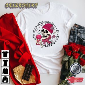 It's Cold Outside Like My Heart Skeleton Sweatshirt (2)