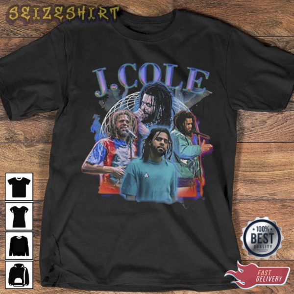 J Cole Vintage J Cole Concert Tour Shirt J T-shirt