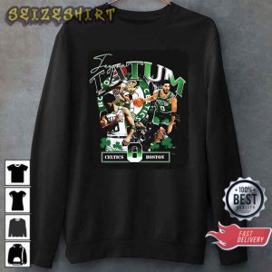 Jayson Tatum Basketball Clover Celtics Boston Graphic T-Shirt
