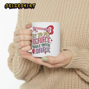 Key To My Heart Handle With Care Ceramic Mug