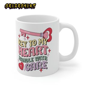 Key To My Heart Handle With Care Ceramic Mug