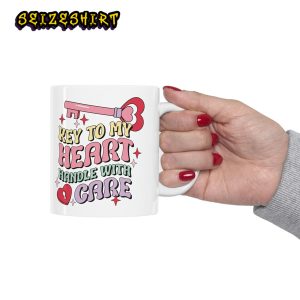 Key To My Heart Handle With Care Ceramic Mug