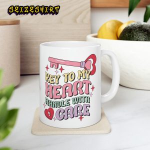 Key To My Heart Handle With Care Ceramic Mug