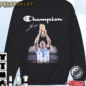 Lionel Messi Argentina Champion FIFA World Cup 2022 Signature T-shirt