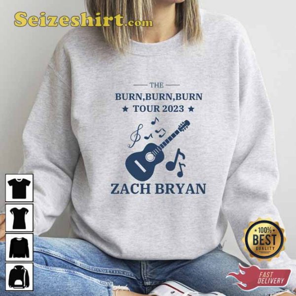 Luke Bryan Burn Tour 2023 Printed Front-Back Sweatshirt