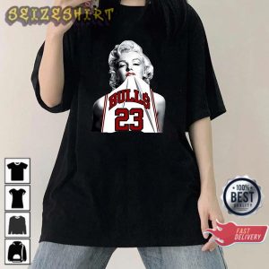 Marilyn Monroe Wearing Michael Jordan Vintage Graphic T-Shirt