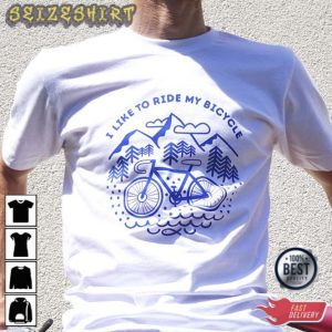 Men’s Bicycle T Shirt White Organic Cotton T Shirt