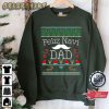Merry Xmas Feliz Navi Dad Ugly Christmas Pun Mustache Graphic T-Shirt