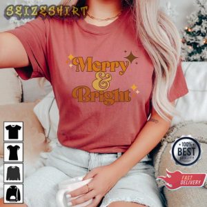 Merry and Bright Comfort Colors Positive Christmas Sweatshirt