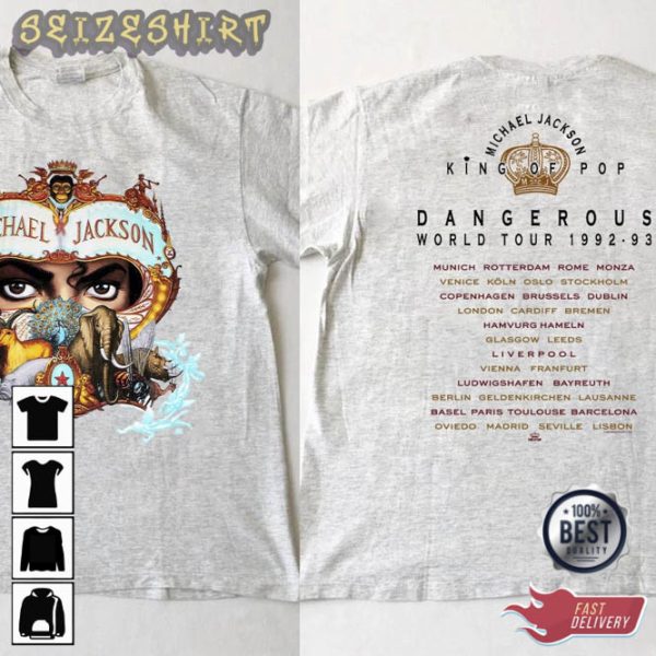 Michael Jackson Dangerous World Tour 1992-93 Vintage T-shirt