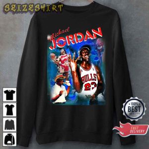 Michael Jordan Chicago Vintage Style Bootleg Rap Basketball Player Gift T-Shirt