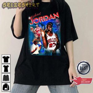 Michael Jordan Chicago Vintage Style Bootleg Rap Basketball Player Gift T-Shirt
