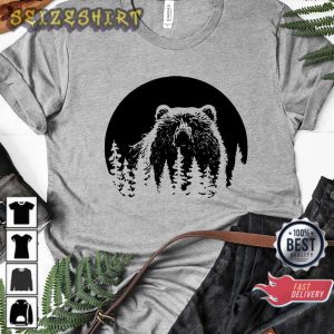 Mountain Silhouette Bear Wanderlust Wilderness Travel Sweatshirt