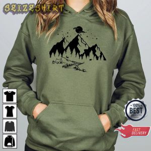 Mountain Silhouette Camp Outdoors Nature Campers Gift Sweatshirt