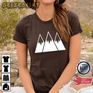 Mountain Silhouette Camping Lover Gift T-Shirt
